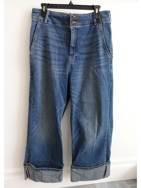 Pilcro Eventide Trouser High-Rise Wide-Leg Jeans Cuff